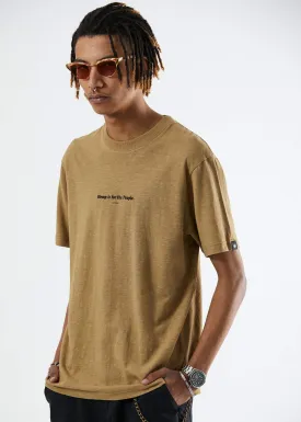 Afends Mens For The People - Hemp Retro Fit Tee - Moss