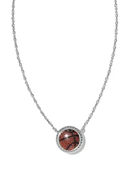 Basketball Short Pendant Necklace in Silver by Kendra Scott