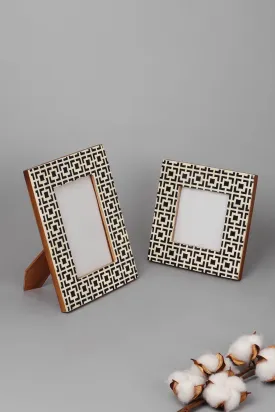 Black Cubic Pattern Stylish Photo Frames