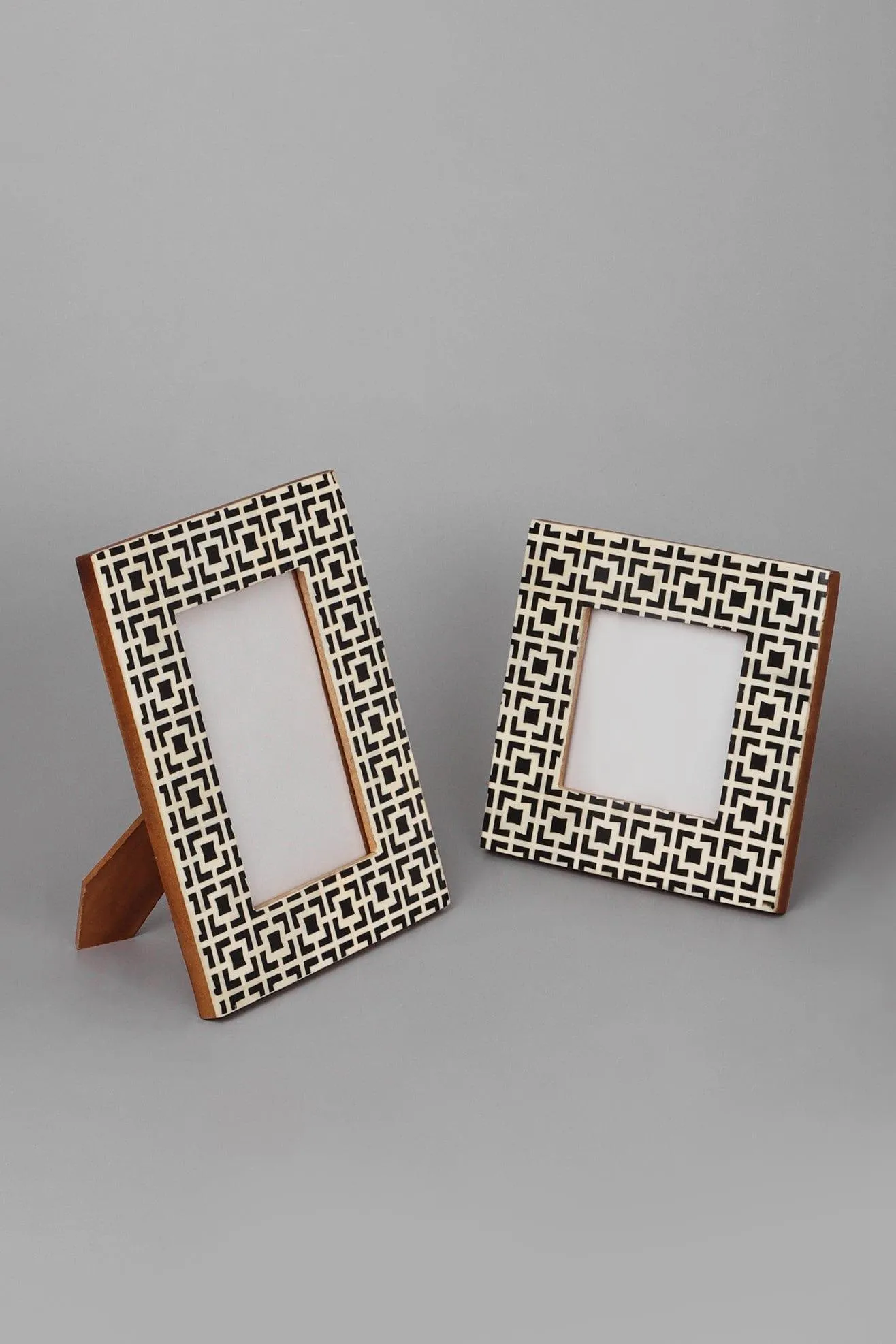 Black Cubic Pattern Stylish Photo Frames