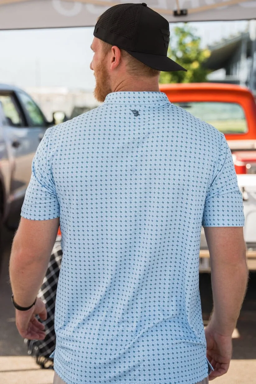 Burlebo Texas Performance Polo - LIGHT BLUE