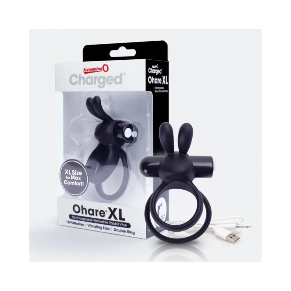 Charged Ohare XL Wearable Rabbit Vibe - Black - Each