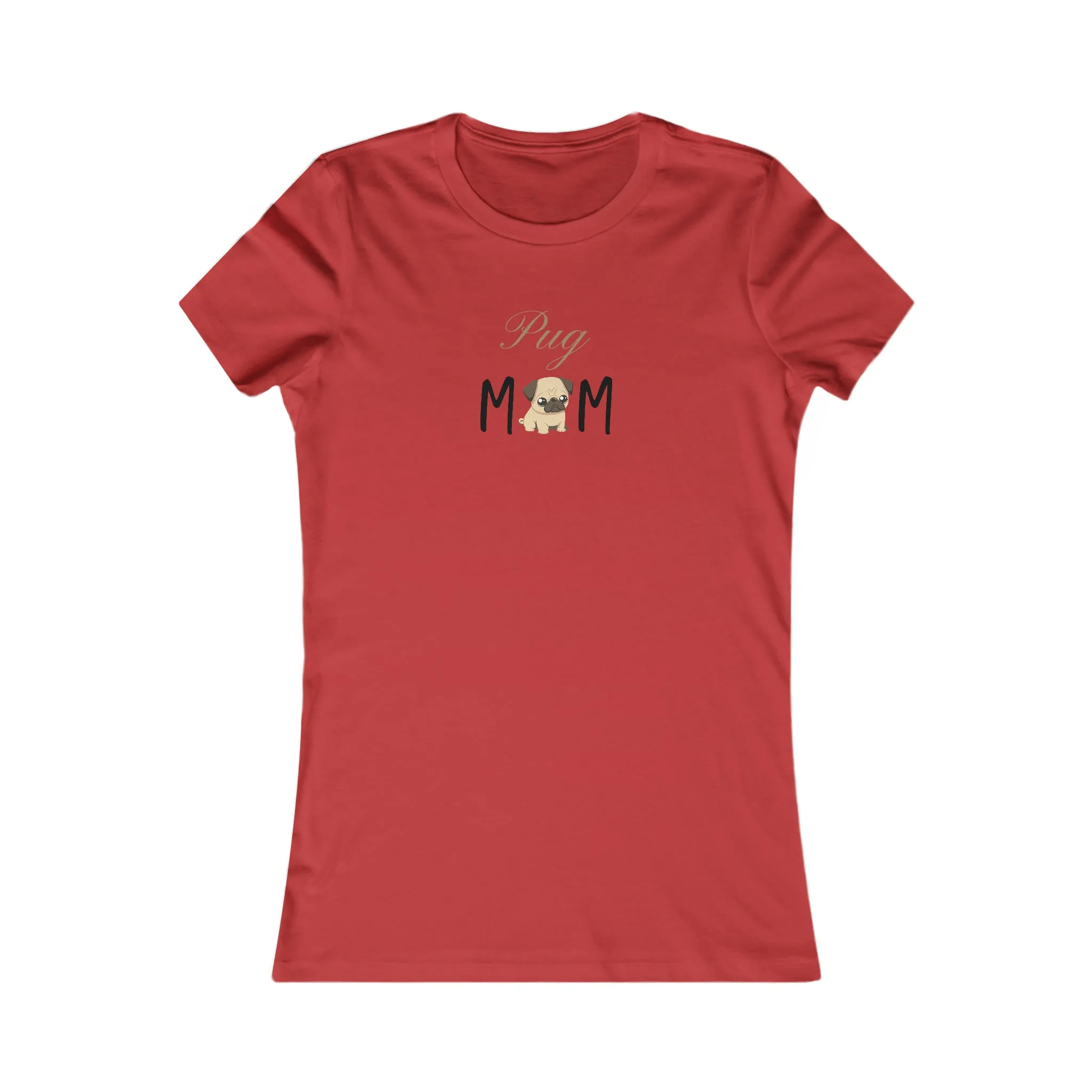 Custom Pug Mom Women's T-shirt with Comfy Bella Canvas Style, Dog Lover, Pet Owner Gift, Gift for Her