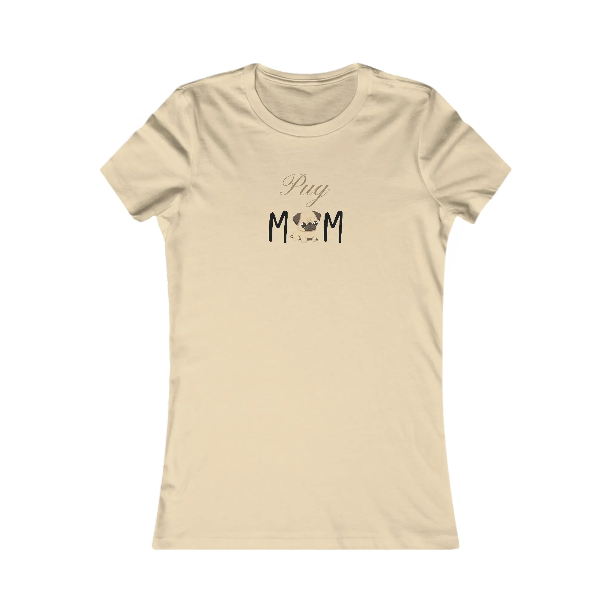 Custom Pug Mom Women's T-shirt with Comfy Bella Canvas Style, Dog Lover, Pet Owner Gift, Gift for Her