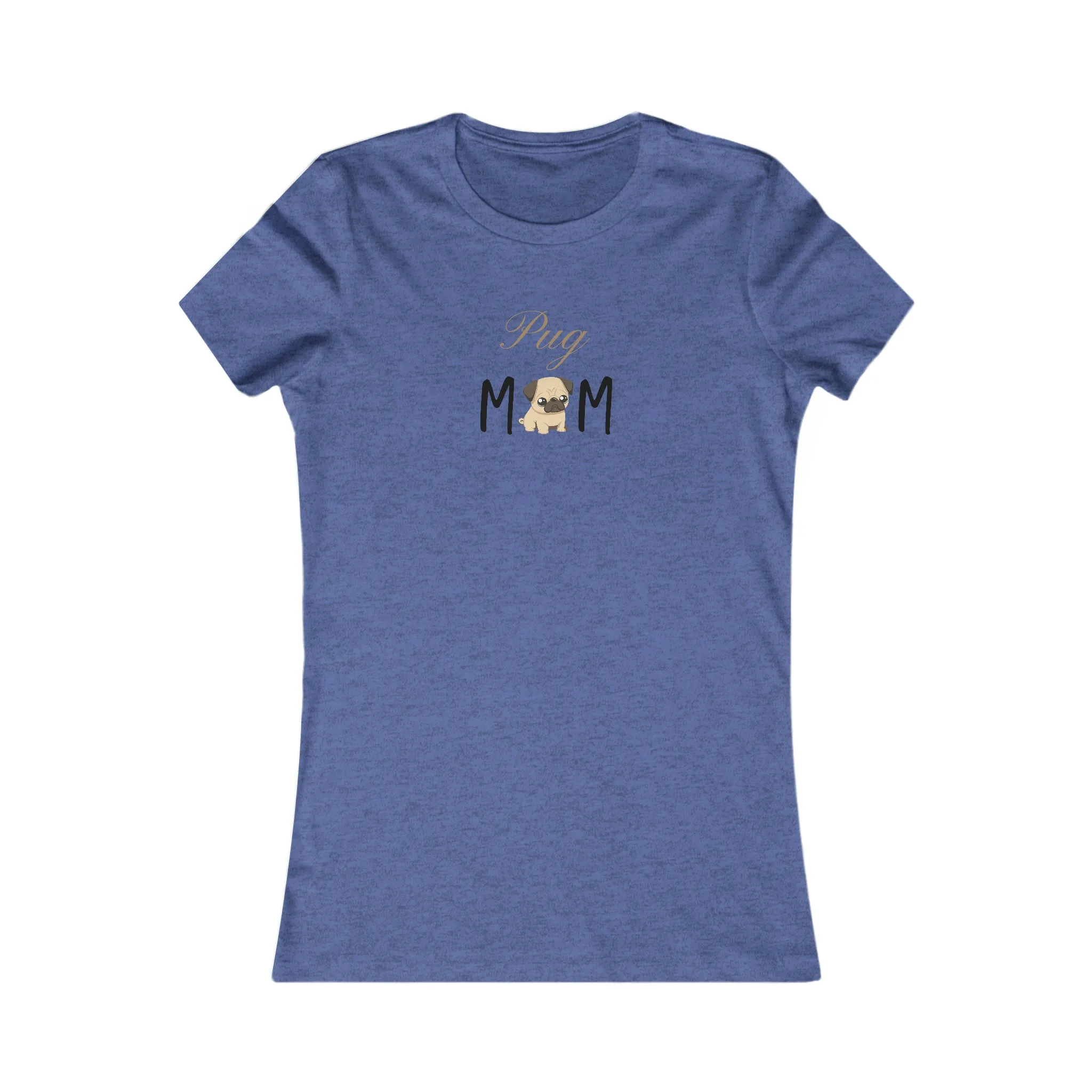 Custom Pug Mom Women's T-shirt with Comfy Bella Canvas Style, Dog Lover, Pet Owner Gift, Gift for Her