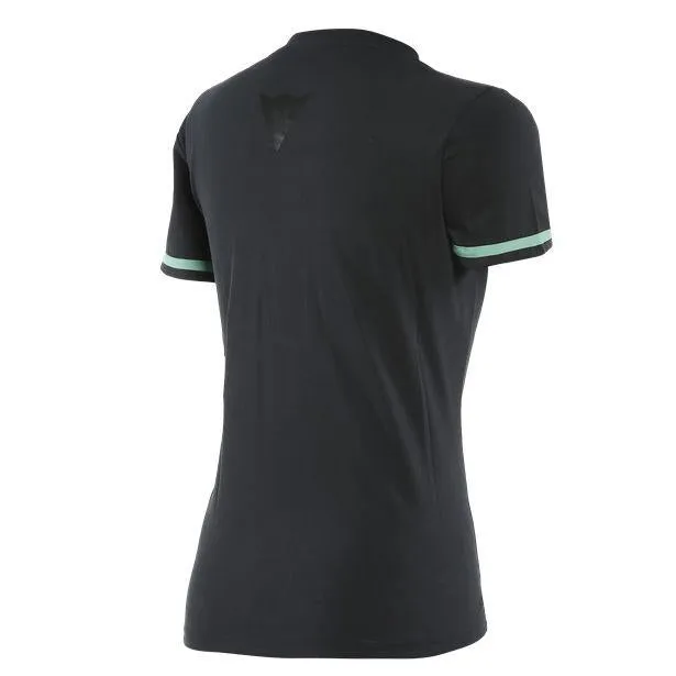 Dainese Casual Paddock Lady T-Shirt Black Aqua