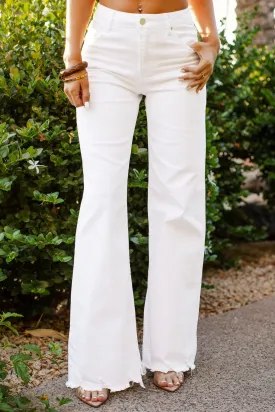 Elizabeth Distressed White Jeans