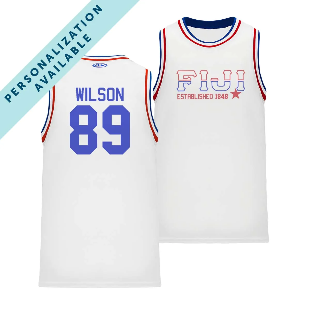 FIJI Retro Block Basketball Jersey