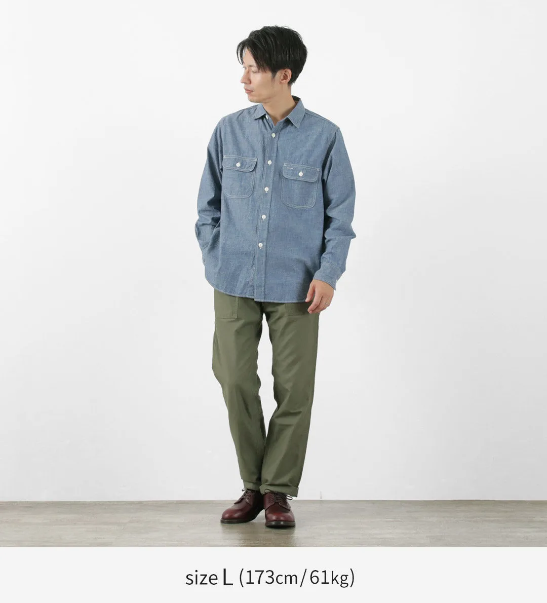 FOB FACTORY / F3494 Chambray work shirt