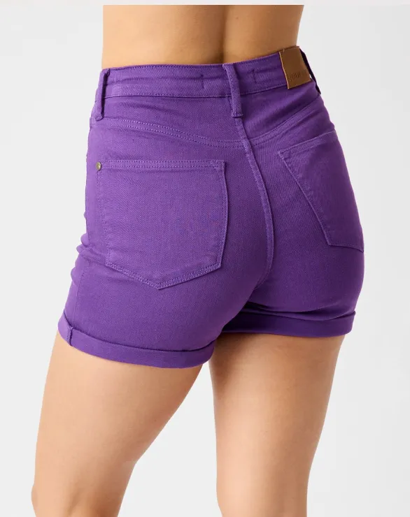 Judy Blue Purple Tummy Control Shorts