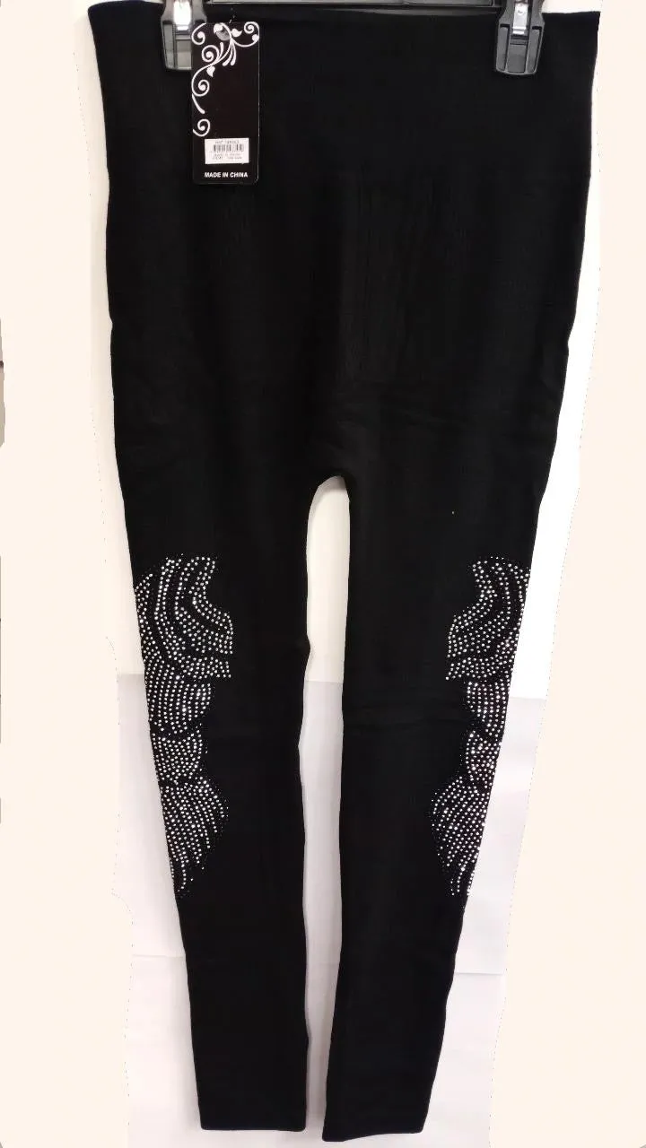 Lined Rhinestone Leggings