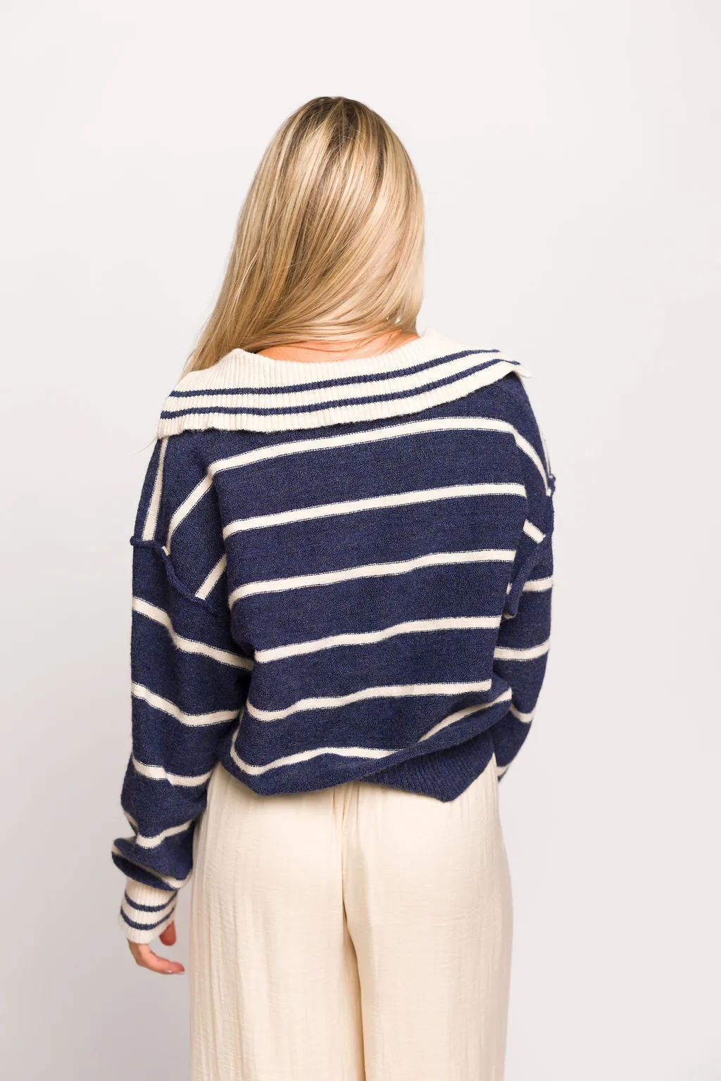 Marina Soft Knit Pullover in Blue