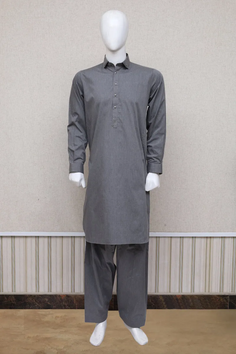 Men Premium Shalwar Kameez Grey