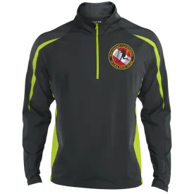 Mens Sport Wicking Colorblock Half-Zip