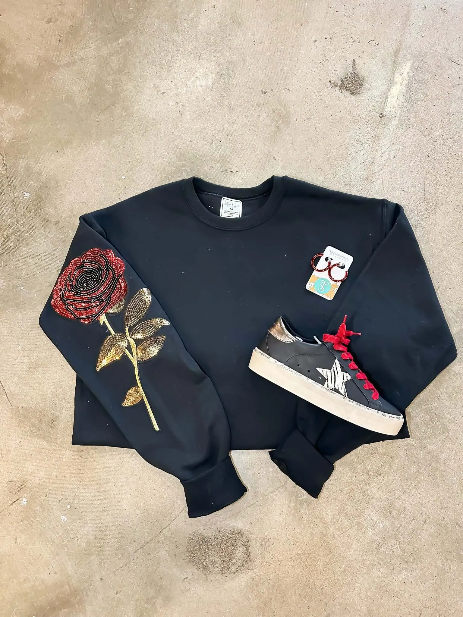 Midnight Rose Graphic Sweatshirt