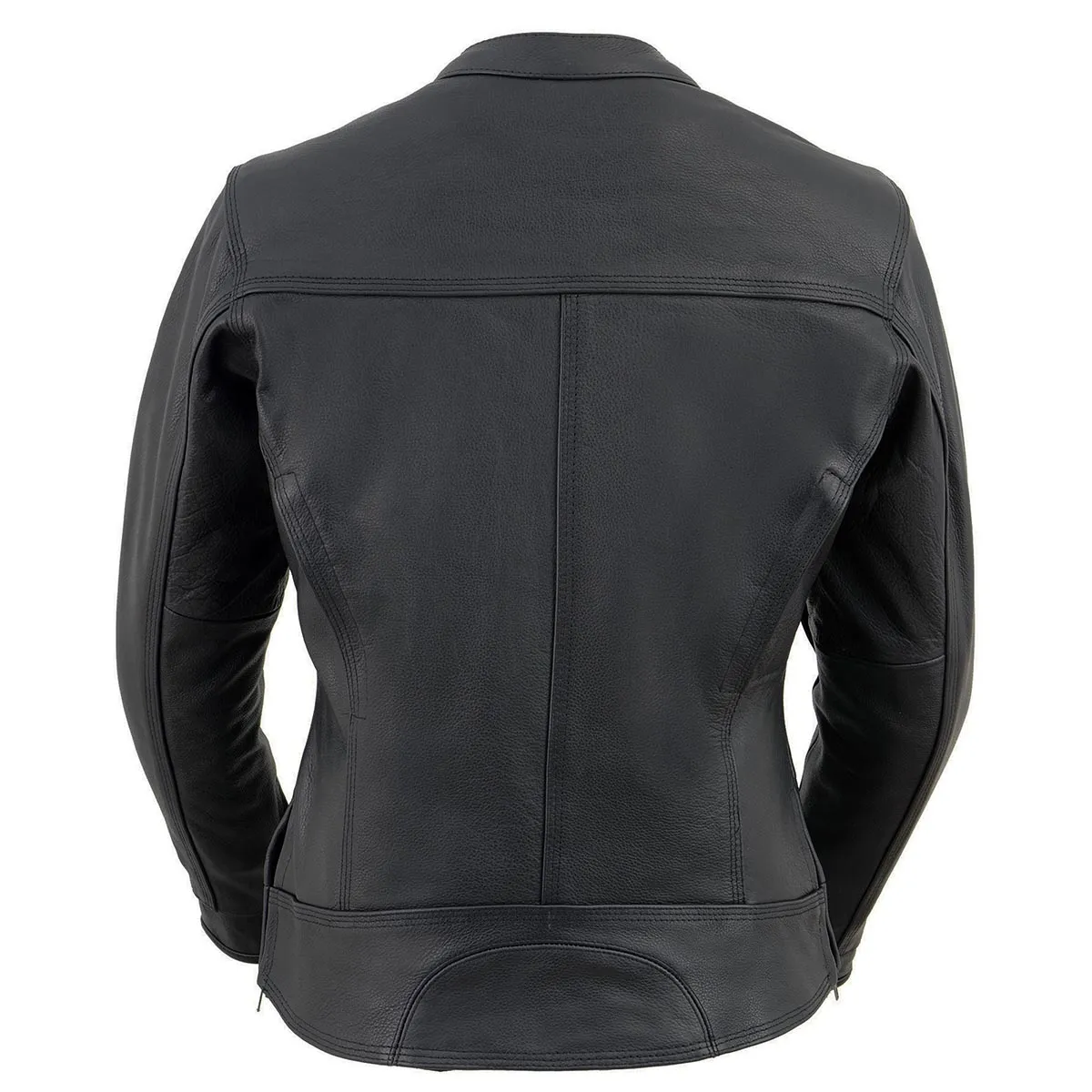 Milwaukee Leather MLL2552 Women's Black 'Cool-Tec' Leather Scooter Triple Stitch Jacket