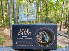 Night Sky Star Chart Double Old-Fashioned Glasses