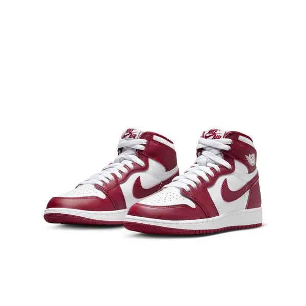 Nike Kid's Air Jordan 1 Retro High OG Shoes - White / Team Red