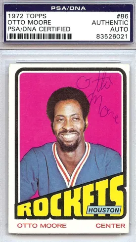 Otto Moore Autographed 1972 Topps Card #86 Houston Rockets PSA/DNA #83526021