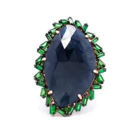 Sapphire & Emerald Cocktail Ring