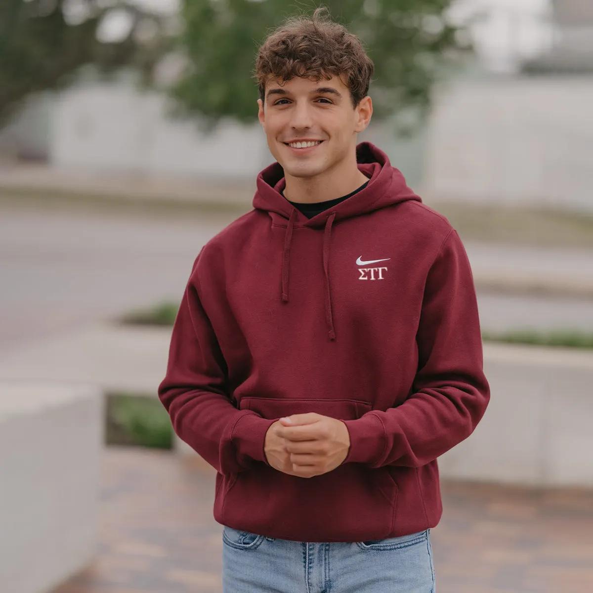 Sig Tau Nike Embroidered Hoodie