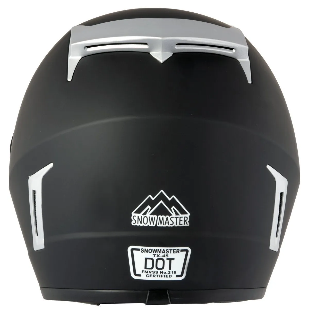 Snow Master TX45 Ultra Light Weight Flat Black Dual Sport Snowmobile Motorcycle Full Face Helmet for Men & Women - DOT Approved for Bike Scooter ATV UTV Chopper Skateboard