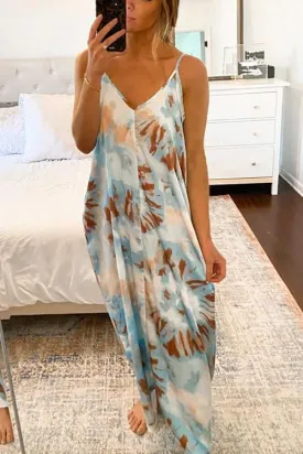 Tie Dye Slip Maxi Dress