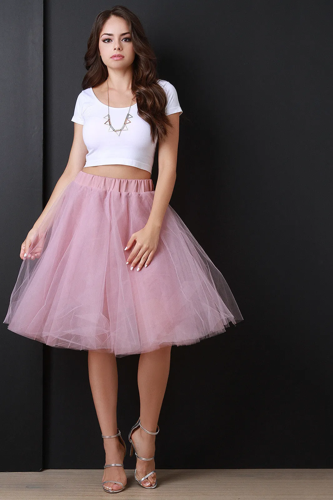 Tulle Tutu Midi Skirt